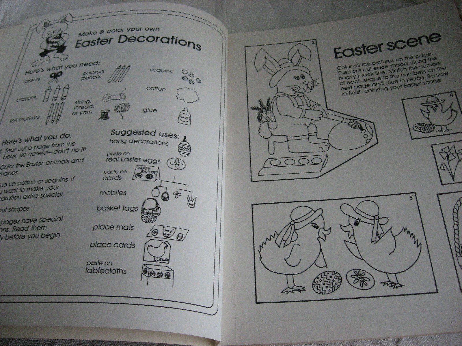 Fun Things To Do & Make 2 PAPERBACKS Easter Decorations & Easter Activity Book