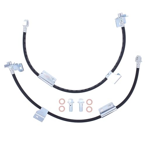 NewYall Front Left and Right Brake Hydraulic Hose for Chevrolet Avalanche
