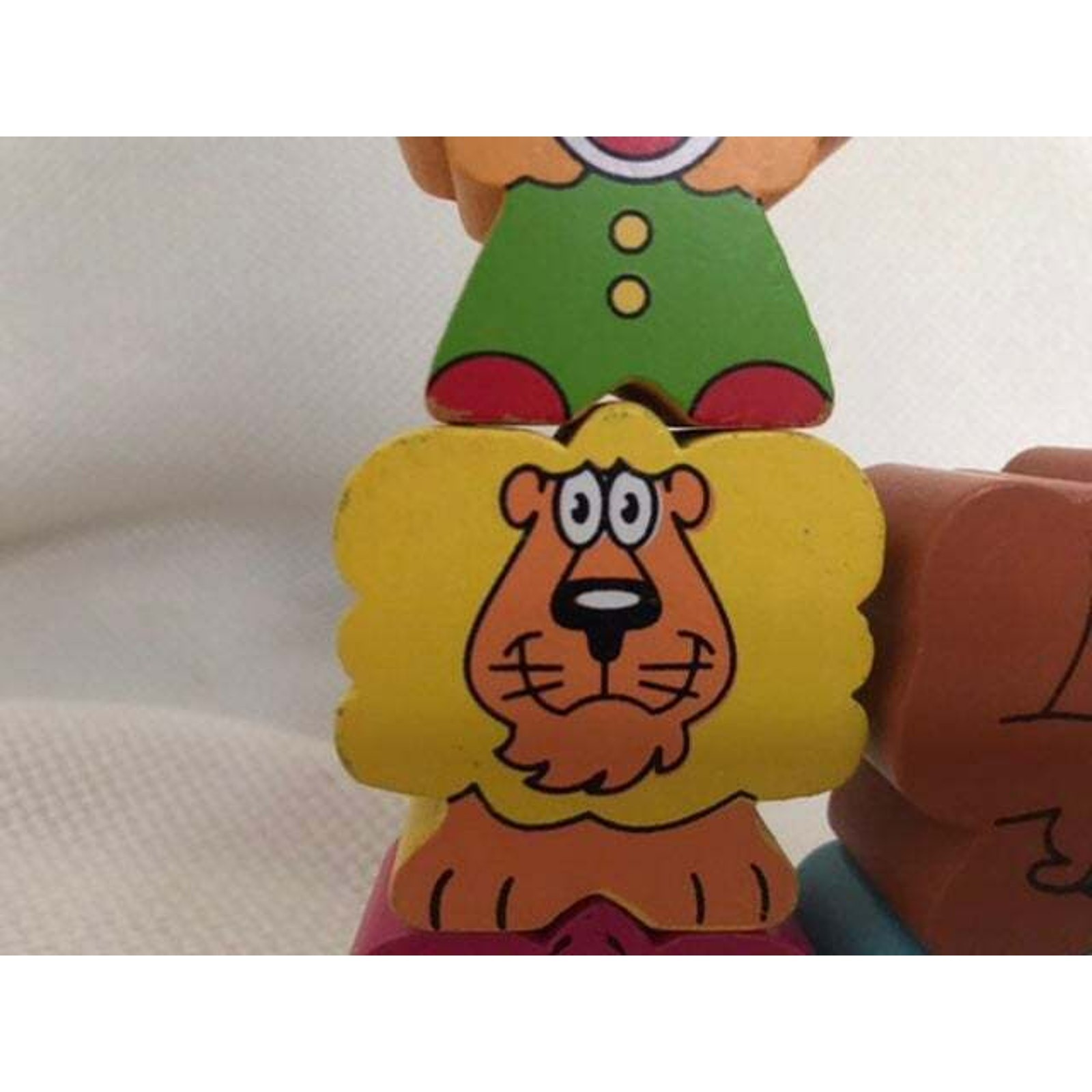 Colorful Wooden Block Circus Elephants – Animals for stacking and creative play