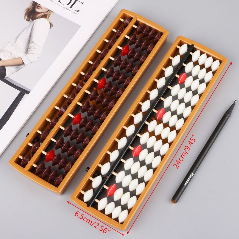 Portable Japanese 13 Digits Column Abacus Soroban Caculating School f