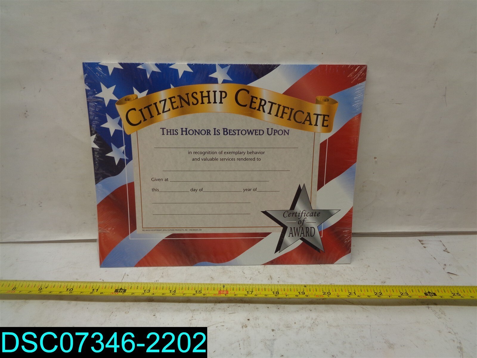 QTY=30: Hayes Citizenship Certificate 734675130297