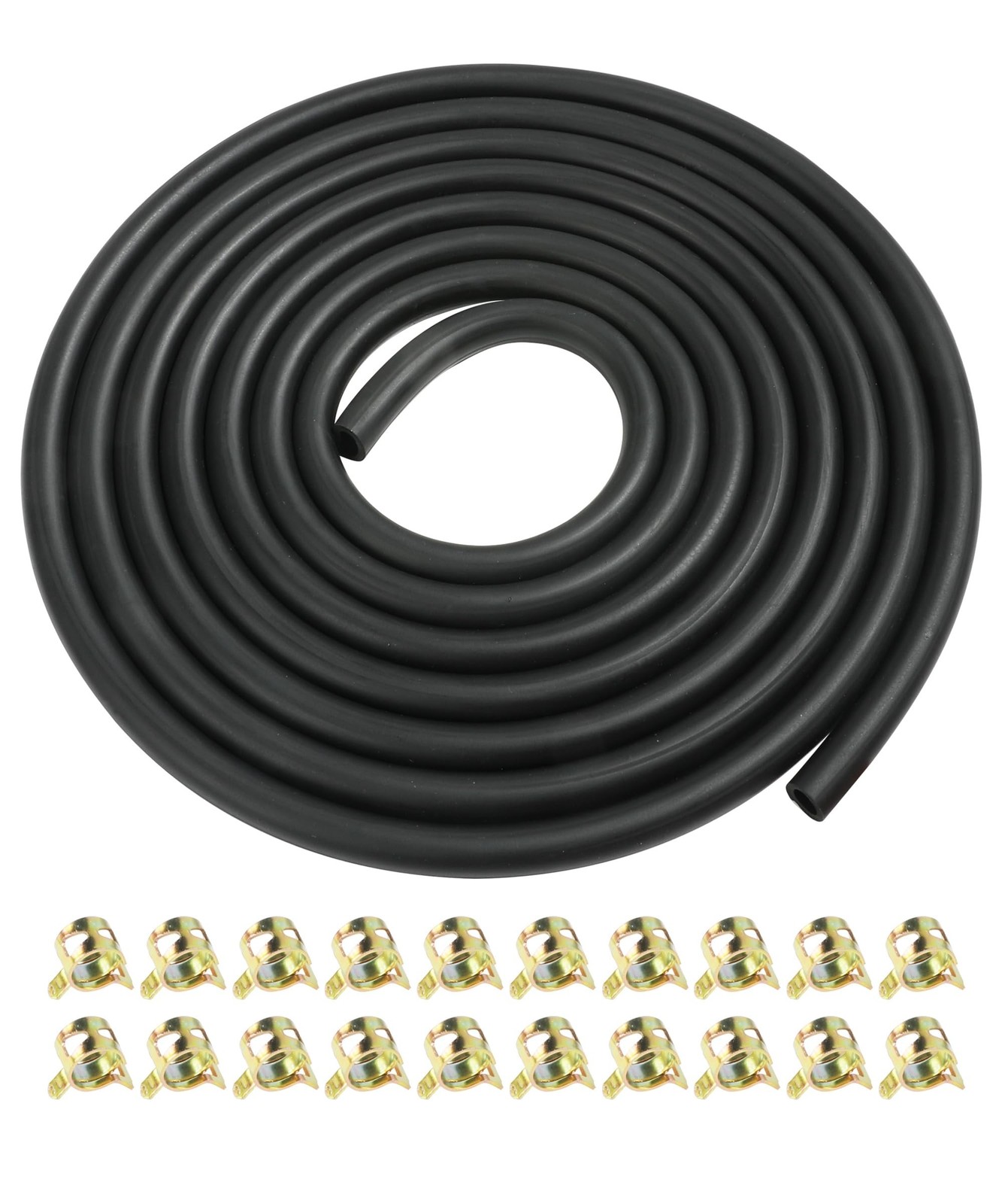 RACOONA 9.85FT Fuel Hose, 1/4″ ID with 20Pcs 2/5″ ID Hose Clamps – Stretchy F…