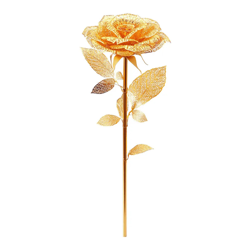 3D Metal Puzzle-Rose Model Building Kits Jigsaw Toy Adults Brain Teaser Gifts