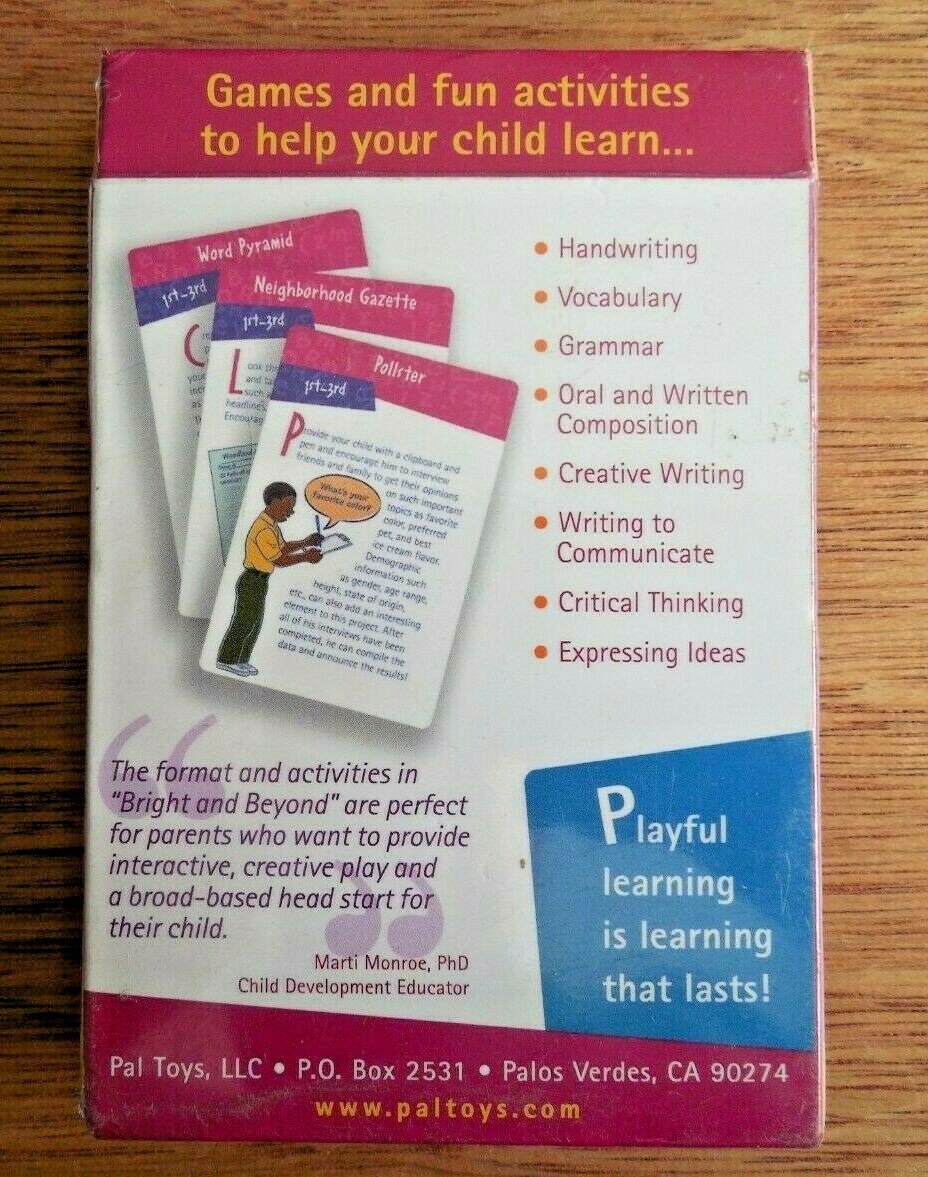 NEW! Pal Bright & Beyond/Smart & Simple “Writing” Activity Cards for Ages 5-9