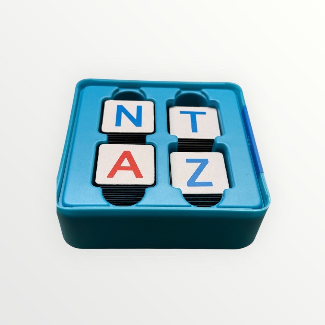 Osmo Words – Blue Box w Lid – Capital/Lower Case Letters in Red & Blue Complete