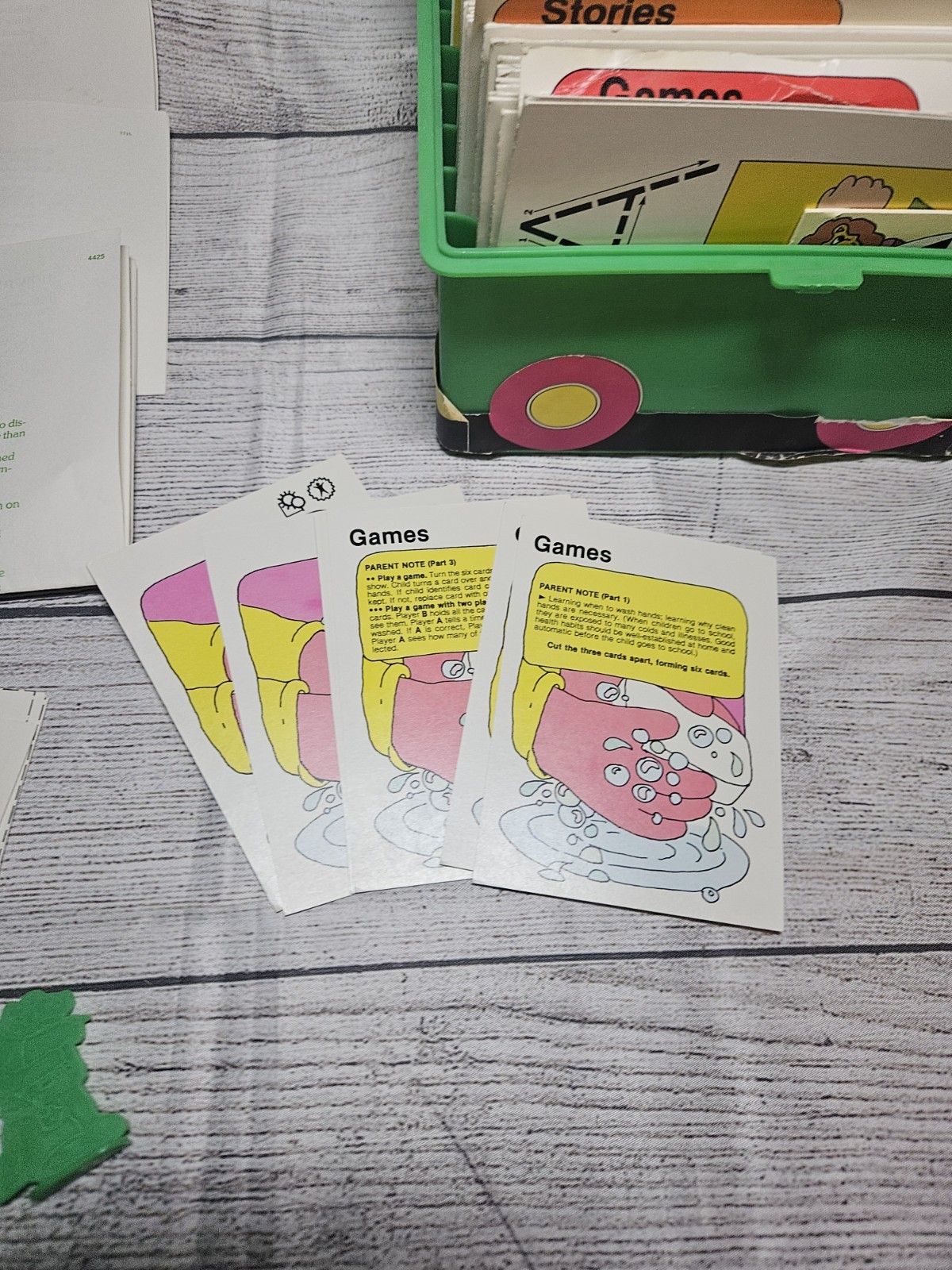 Vintage Sweet Pickles Preschool Program Learning Case Activity Bus Full w/Cards