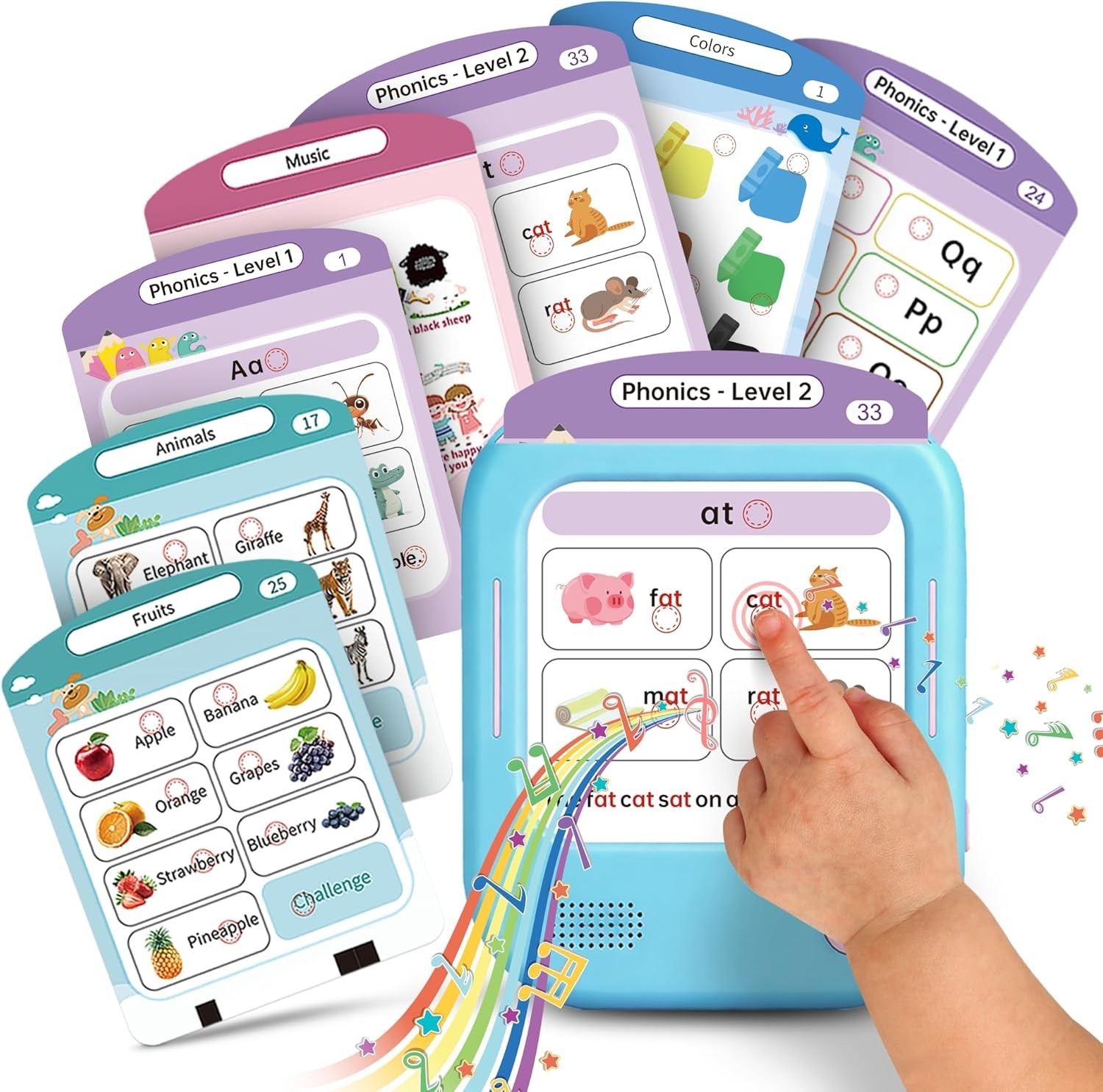 Talking Flash Cards, Phonics Flash Cards, Learn to Read with 166 Pages, 29+ T…