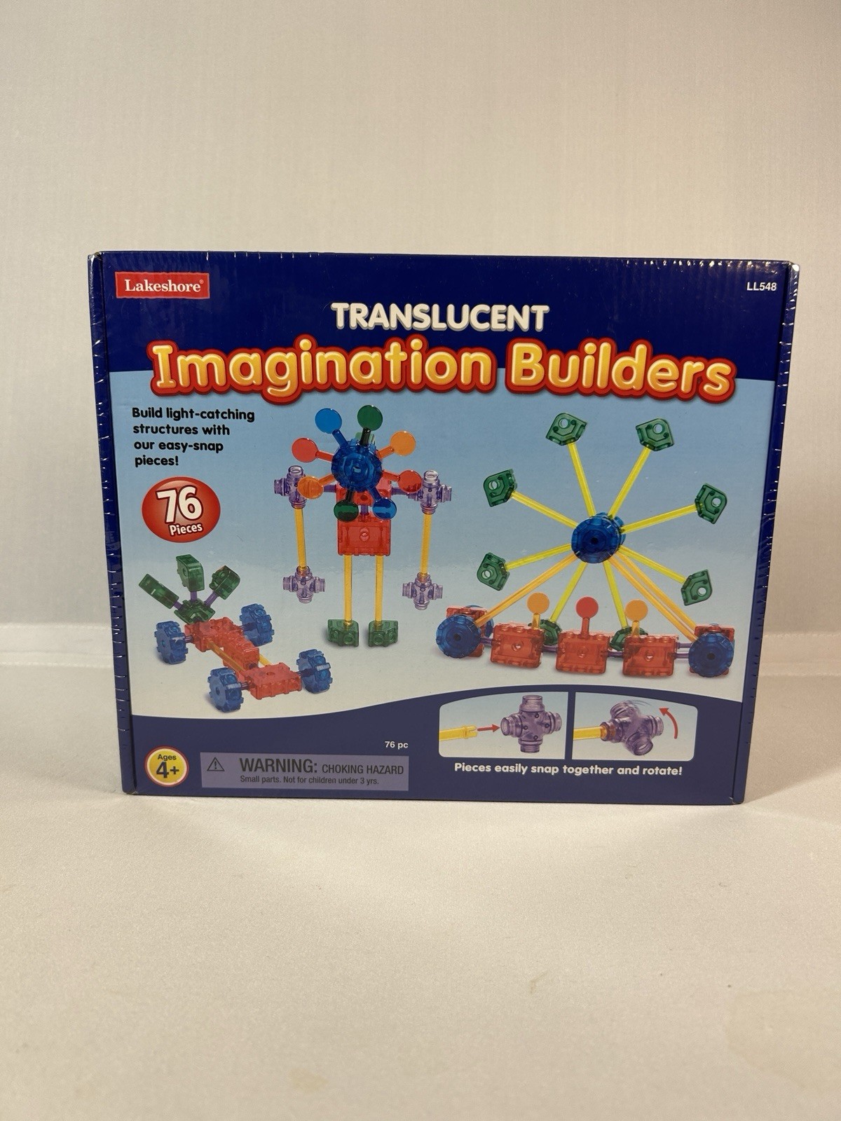 Lakeshore Translucent Imagination Builders 76-Piece Construction Set Ages 4+ New