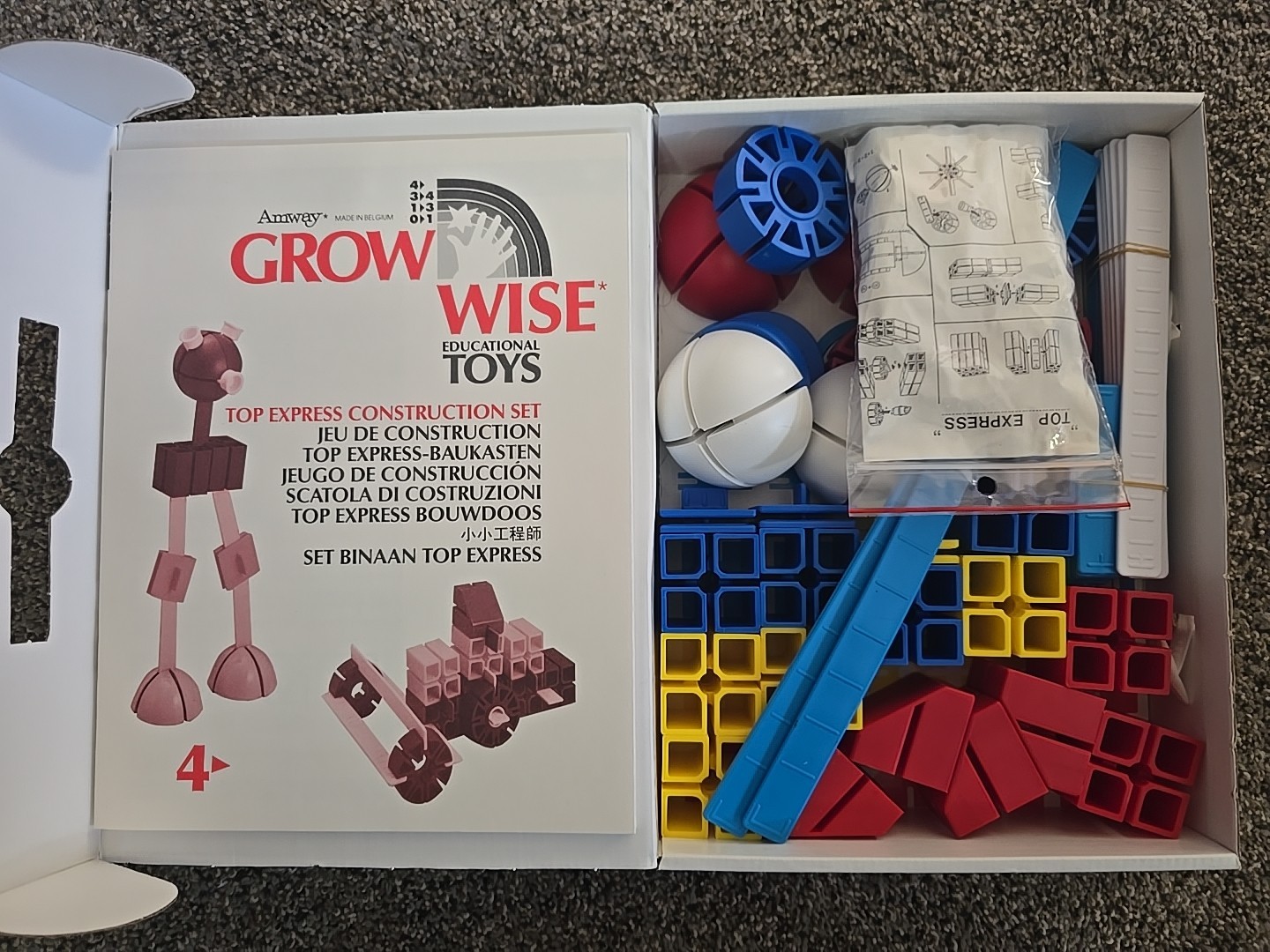 Amway Grow Wise Educational Toys Top Express Construction Set Childrens 1980’s