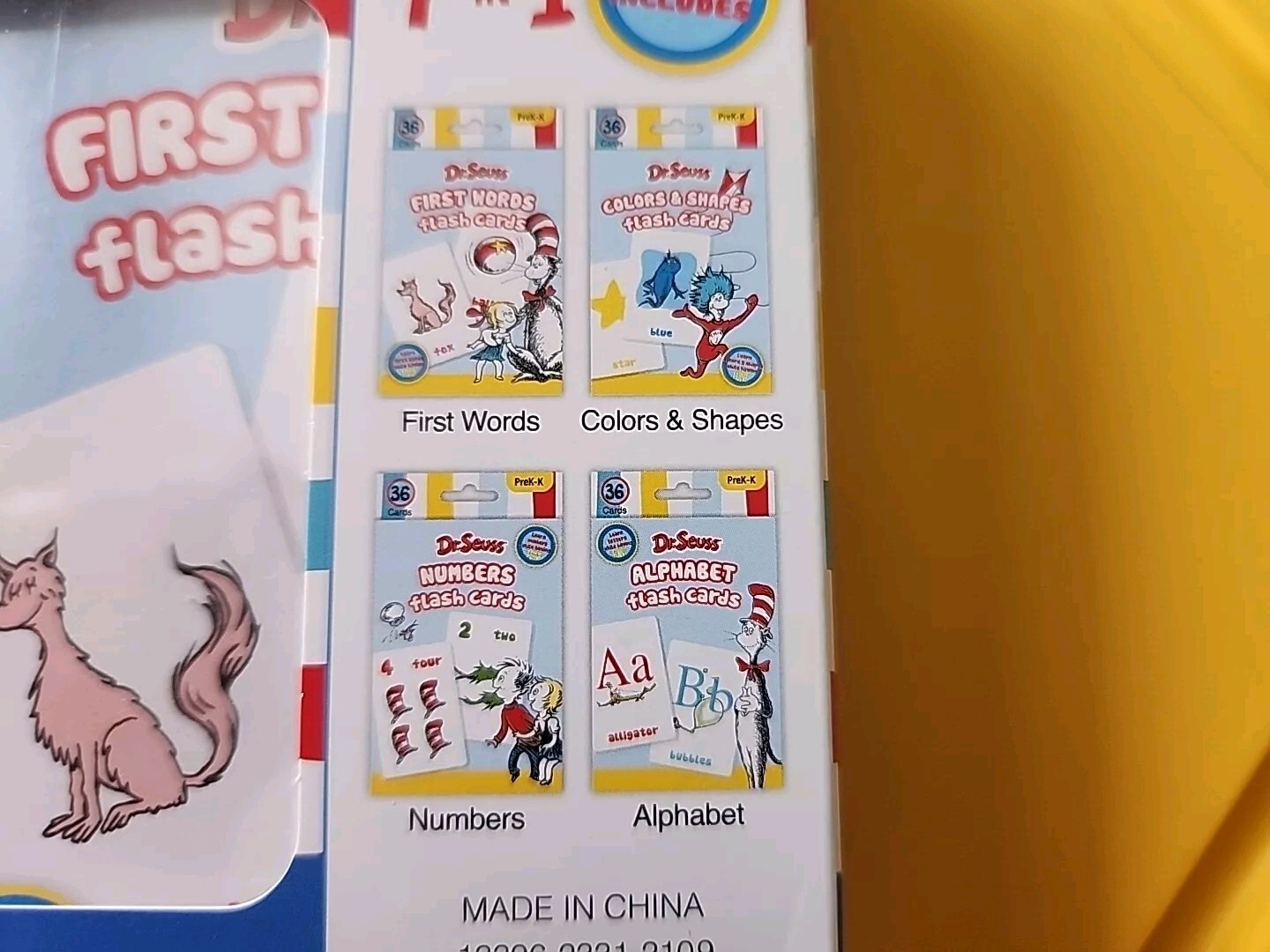 Dr. Seuss Flash Cards 4 Boxes Pre-K 1st Words Alphabet Colors Numbers Shapes New