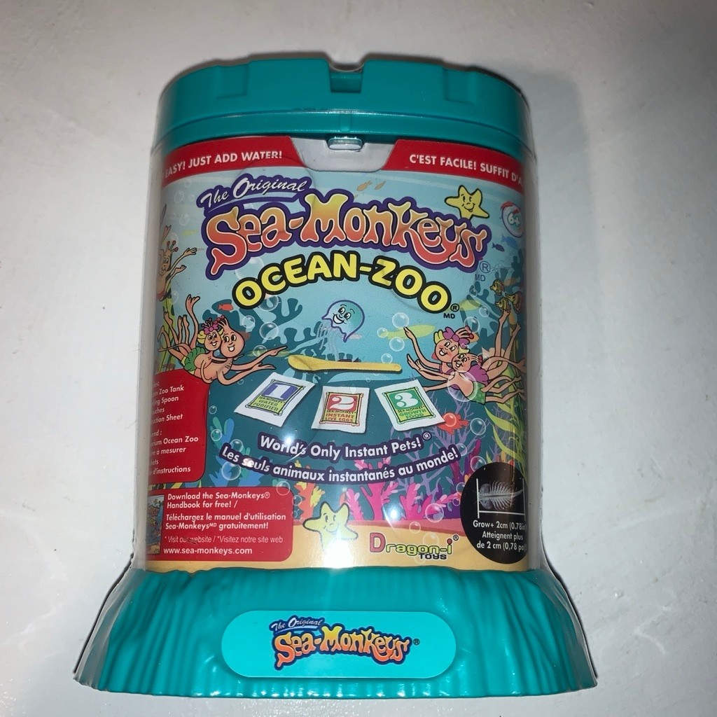 Unisex Sea-Monkeys Ocean Zoo Learning Toy Teal Blue One Size