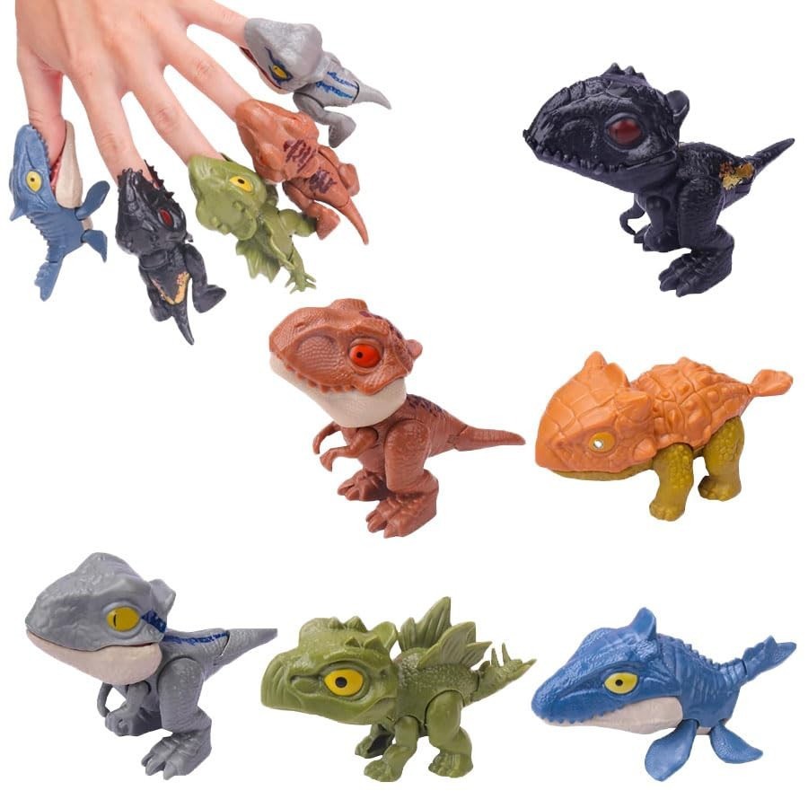 20/24Pc Finger Dinosaur Tricky Tyrannosaurus Model Biting Hand Dino Toy for Kids