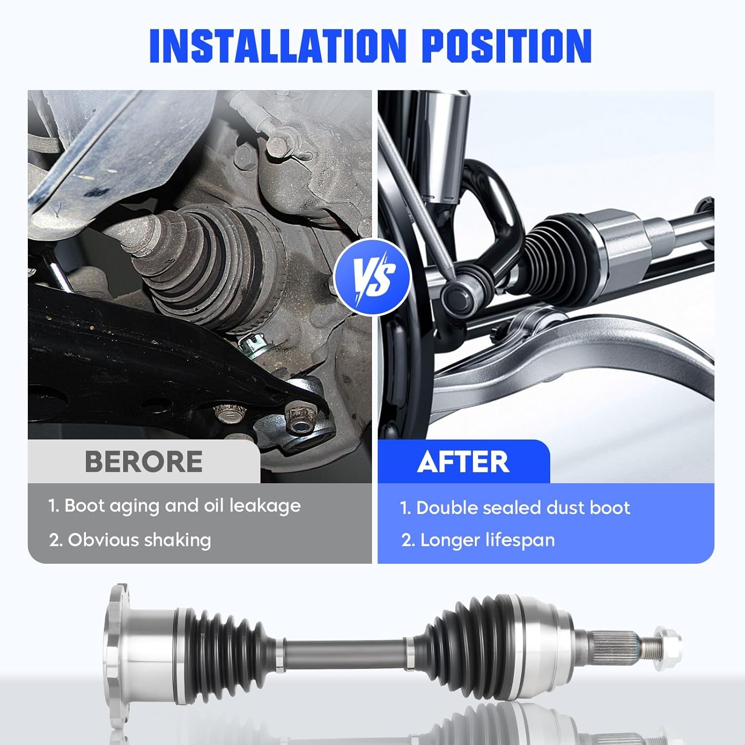 Front CV Axle Shaft Assembly Fit for Chevy Silverado Suburban Avalanche 1500 …