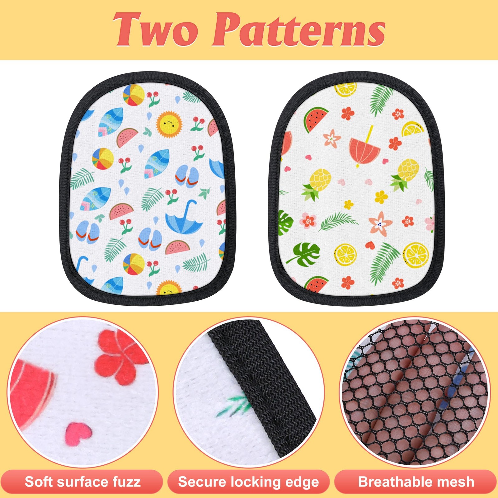 codree 2 Pcs Sand Wipe Off Mitts, Beach Theme 8.5 x 6 inch,
