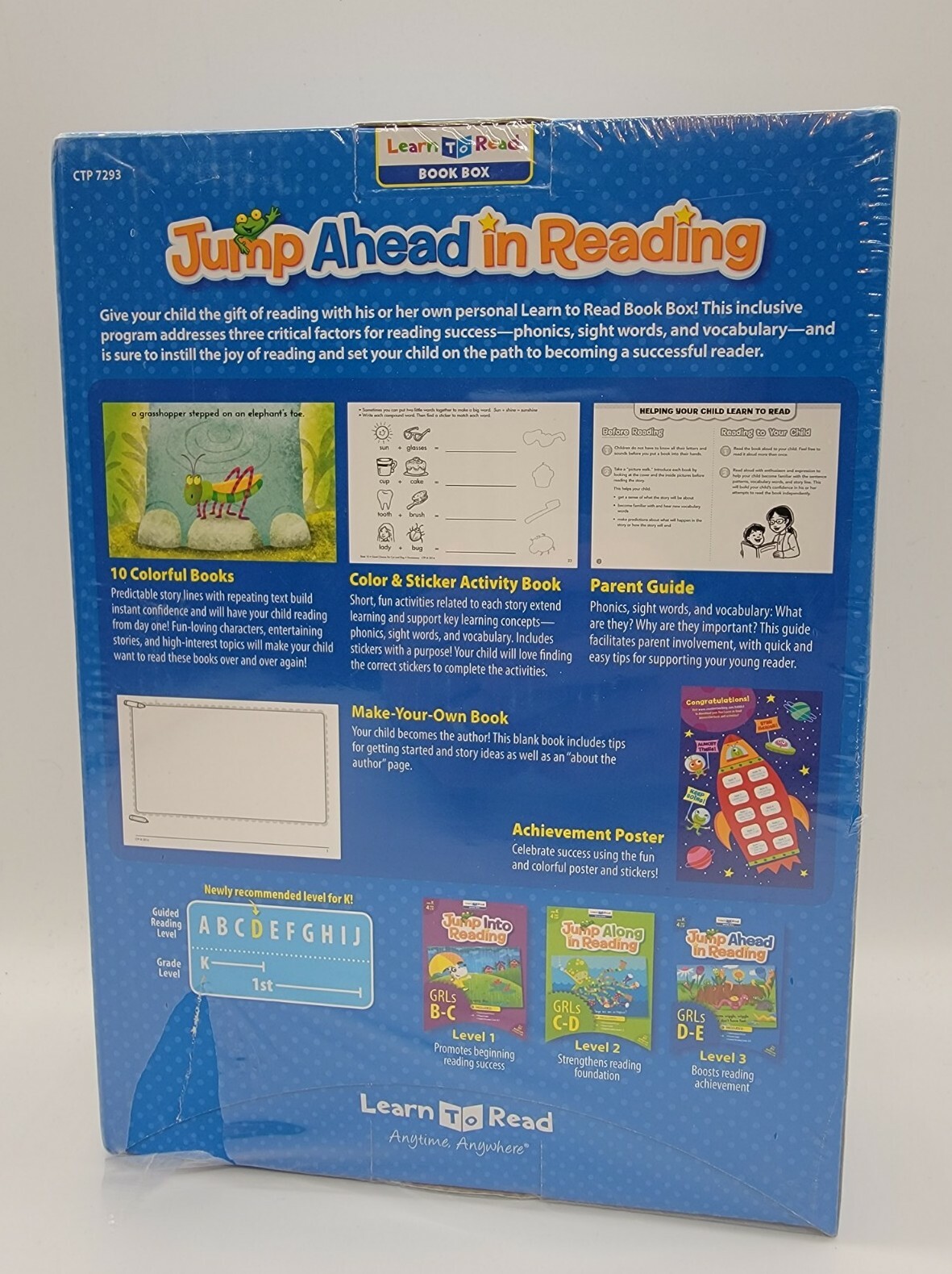 Learn To Read Book Box Jump Ahead In Reading Grade K Level 3 New In Sealed Box