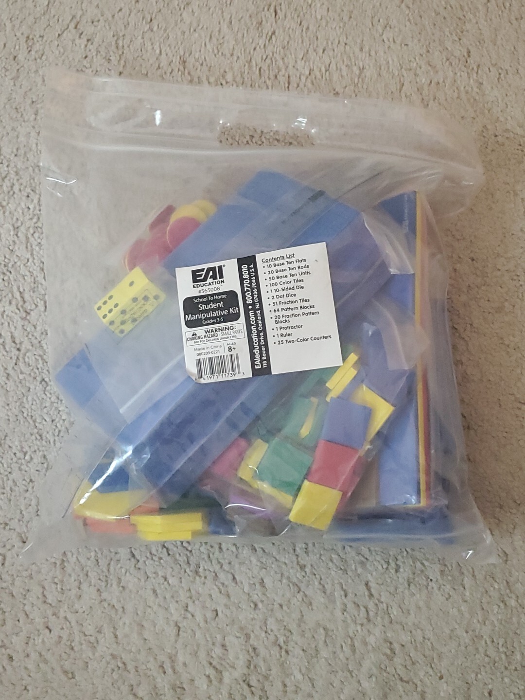 EAI Student Manipulative Kit Math Alphabet ABC Arc ETA Lakeshore Gr 3-5 Teacher