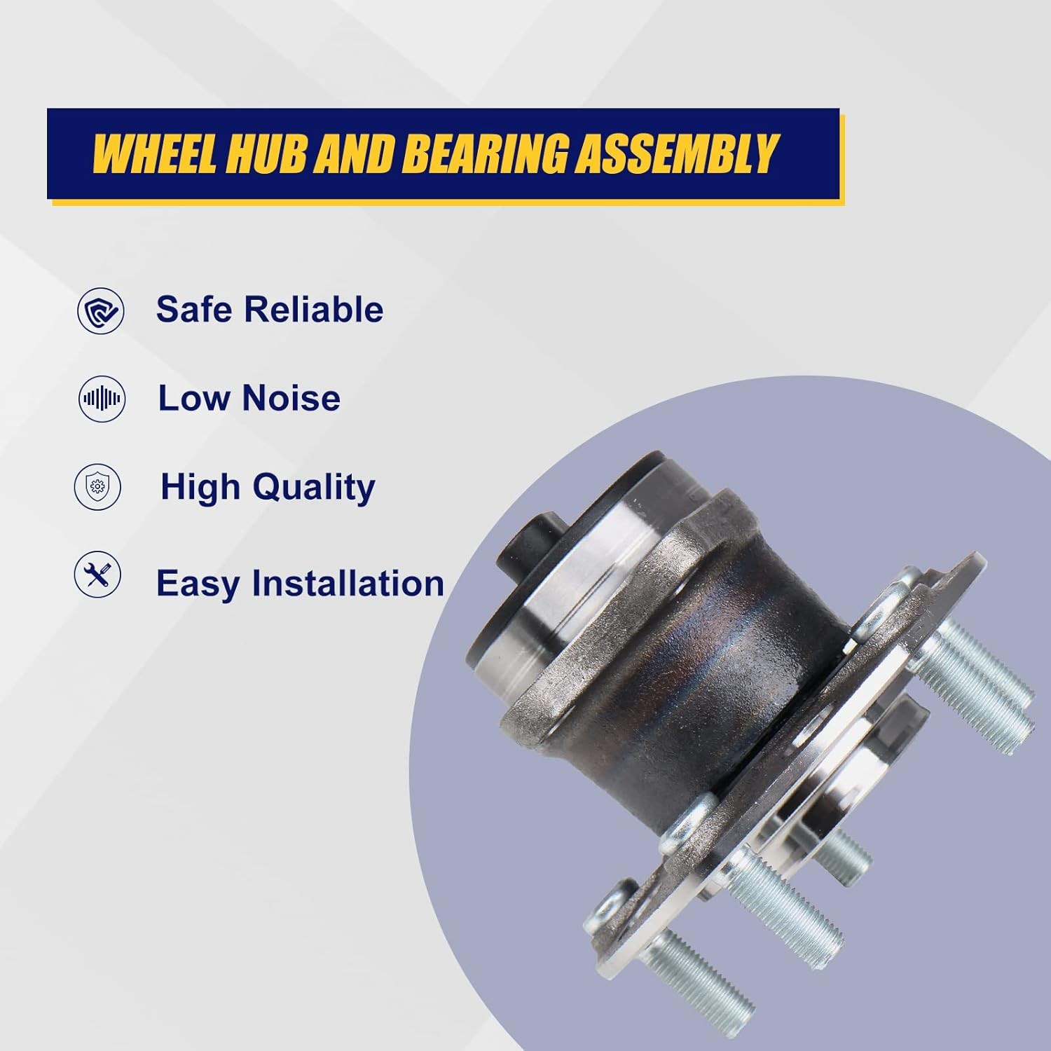 KUSATEC 512332 Rear 2PCS Wheel Bearing and Hub Assembly Compatible with Chrysler