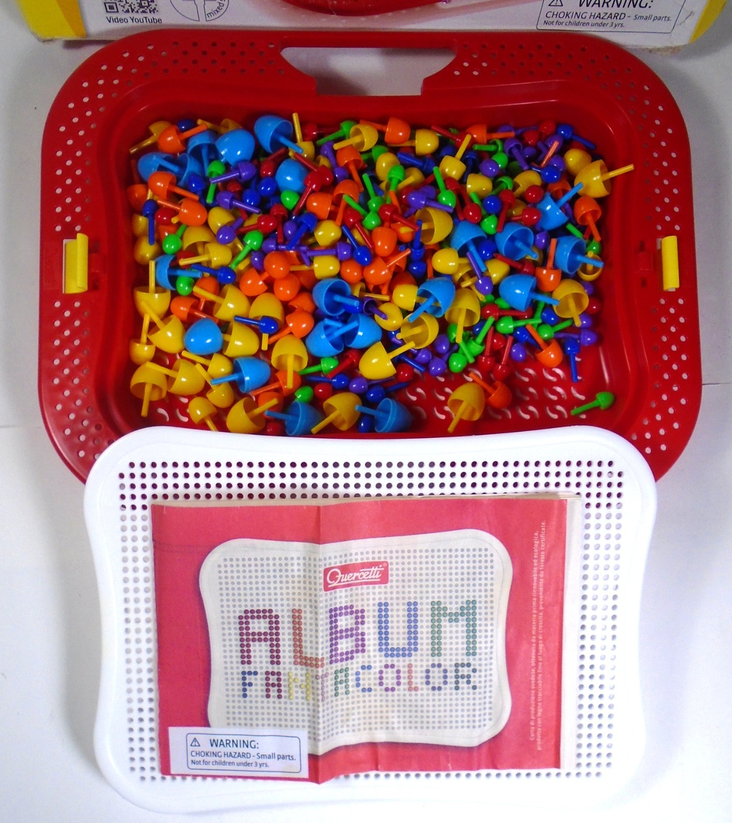Quercetti Fanta Color Design 300+ Piece Mosaic Peg Board Set – Ages 3+