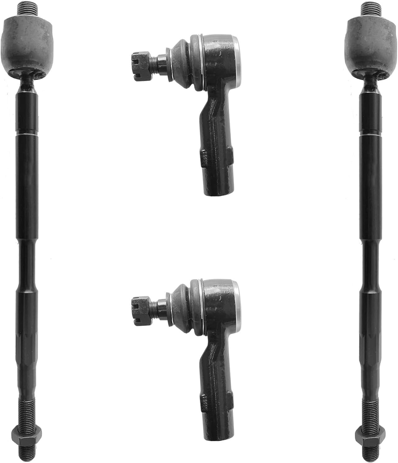 4pc Front Outer Tie Rod Ends and Front Inner Tie Rod End Kit ES800333 EV800909