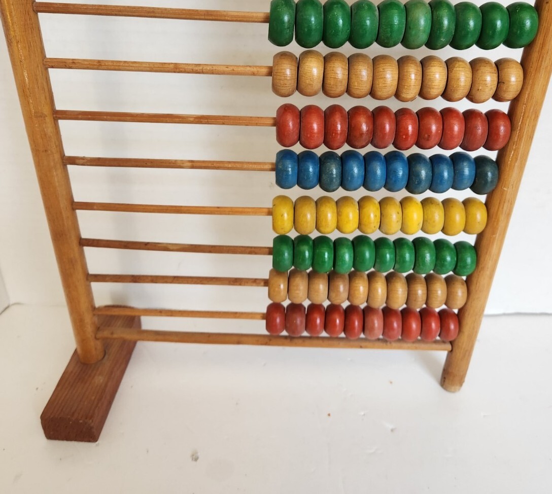 Vintage Wooden ABACUS, Educational Toy