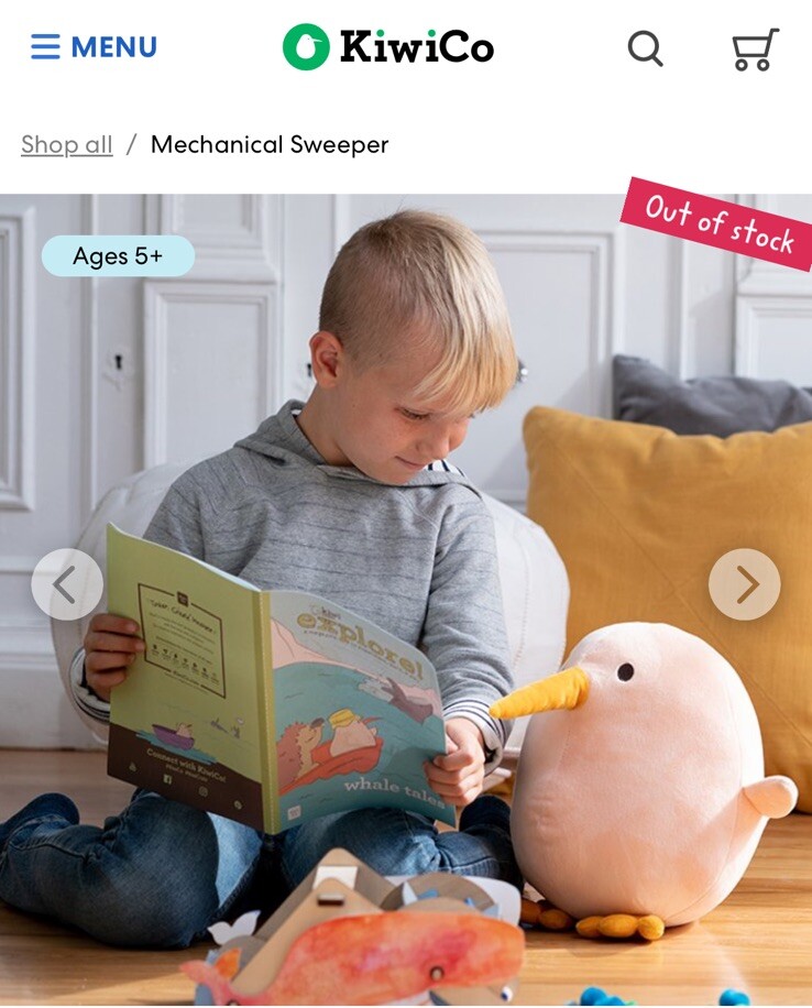 NIB KiwiCo Kiwi Crate ‘Mechanical Sweeper’ Science Engineering STEM for Kids 5+