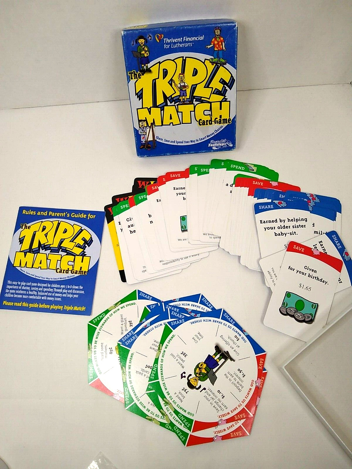 Triple Match Card Game Share, Save and Spend Your Way to Smart Money Choices