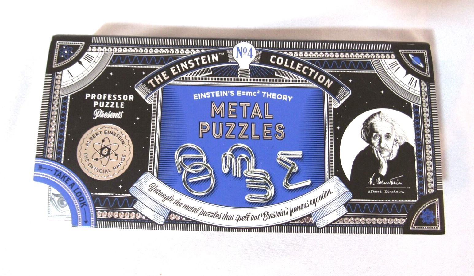 NEW Professor Puzzle Einstein’s E=mc2 Metal 3D Interlocking Brain Teaser Puzzle