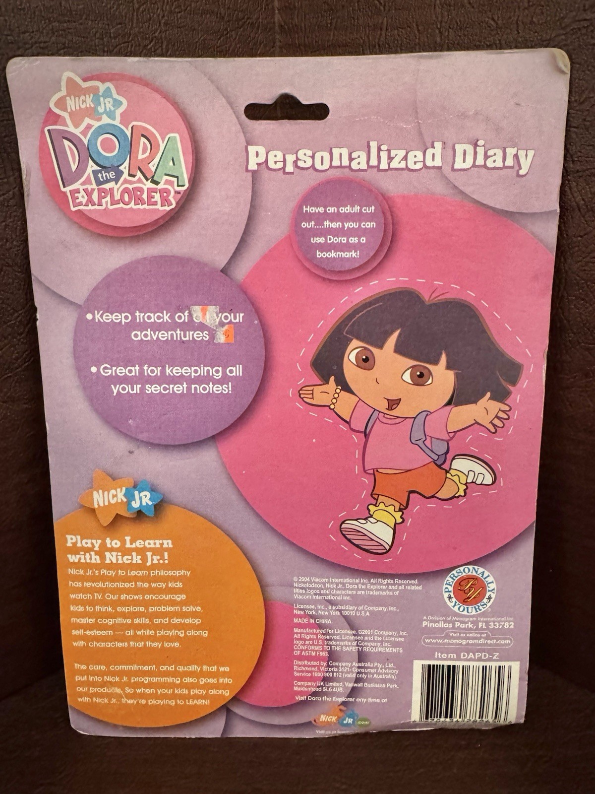 Vintage 2004 DORA THE EXPLORER My Diary Toy w/ Pen SEALED Nickelodeon Nick Jr