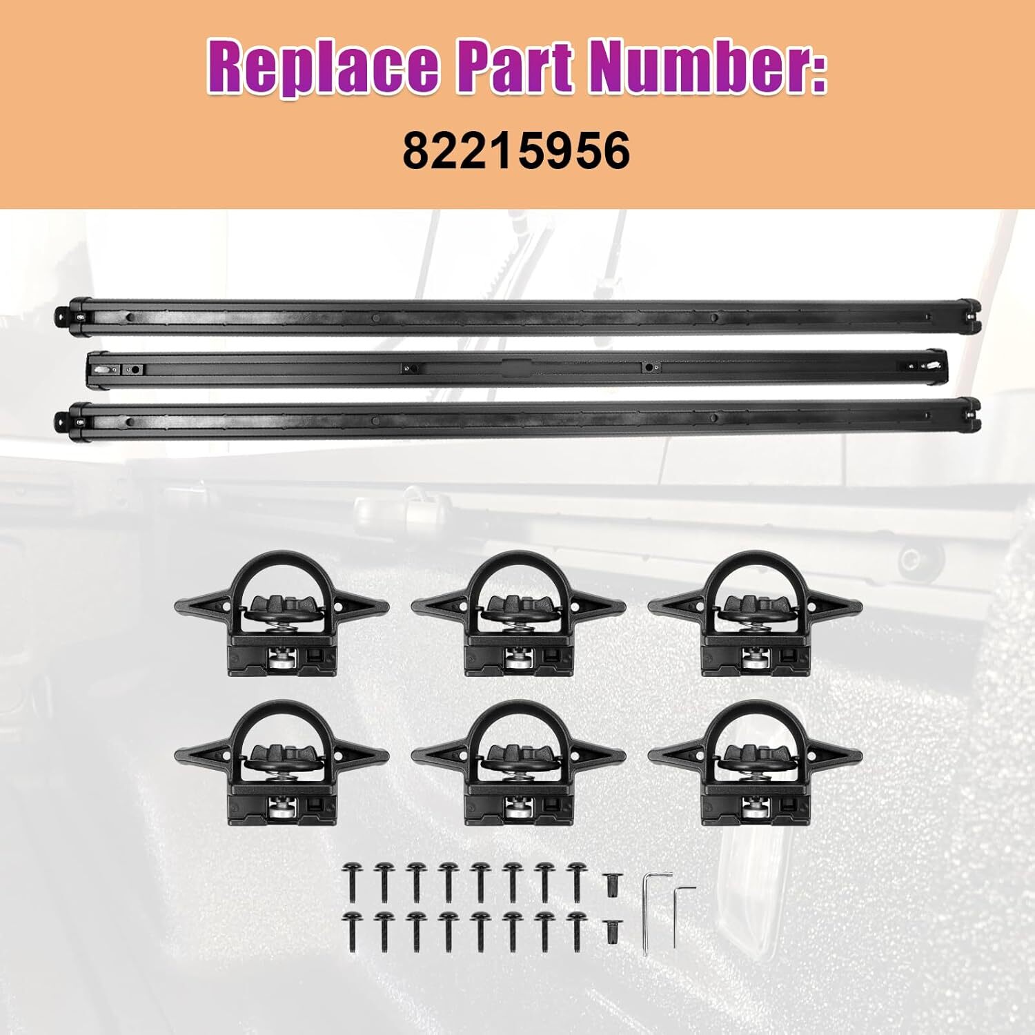 Fit for Jeep Gladiator Trail Rail System Compatible with 2020-2023 Gladiator Bed