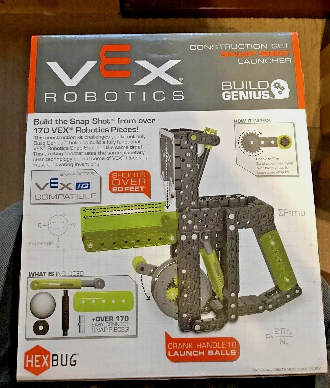 HEXBUG VEX Robotics Snap Shot DIY Ball Launcher Fun STEM Educational Engineering