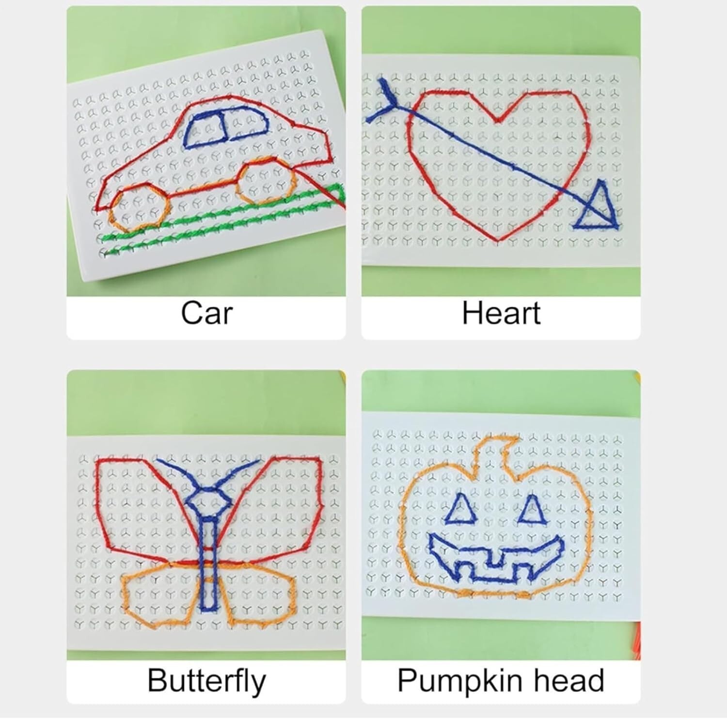 Sensory Thread Board Colorful Threading Toy Calm Down Threading Board