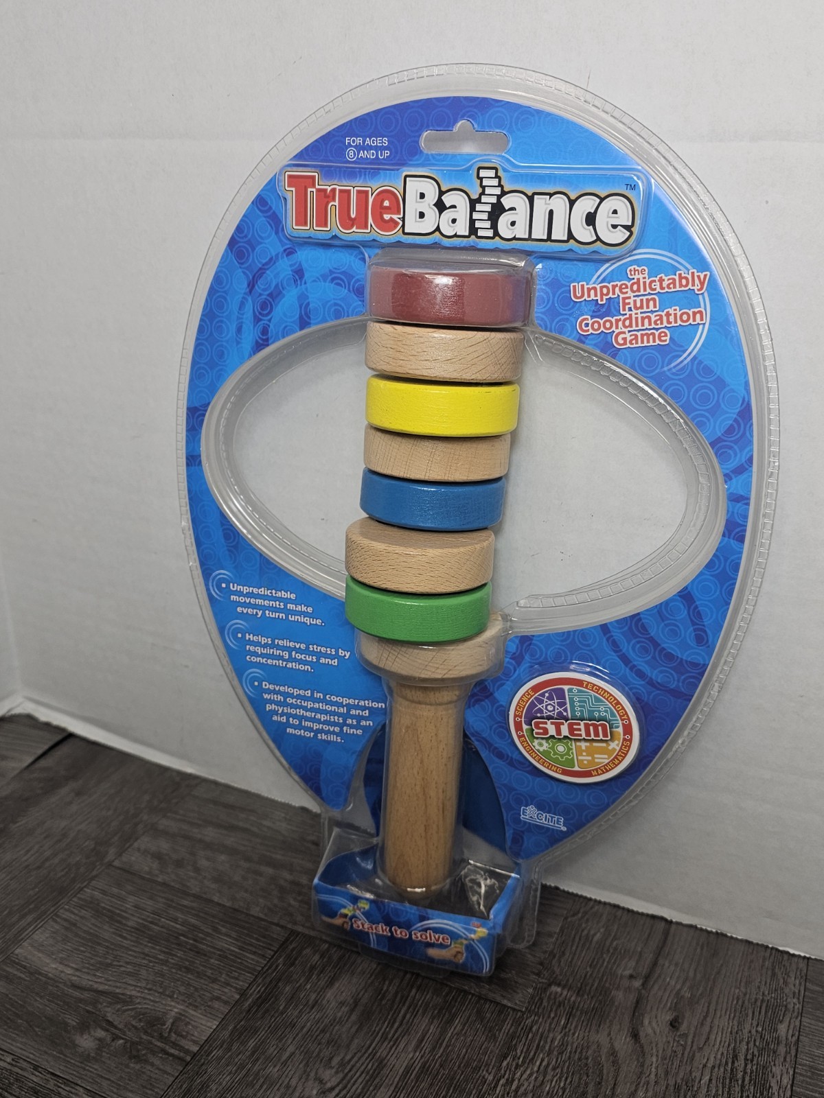 True Balance Hand held Wooden Toy Excite Stem Multi Motor Skill Game Toy New