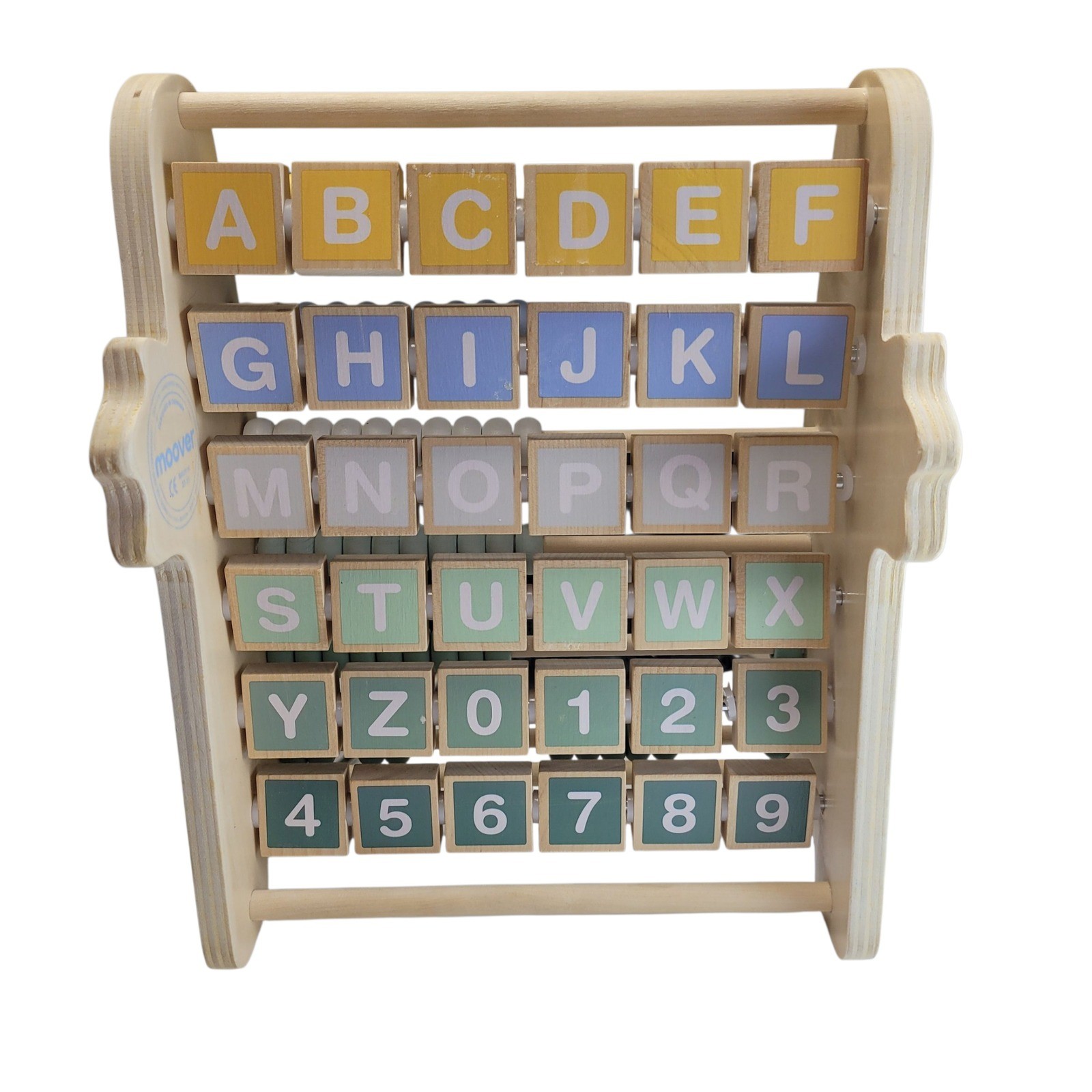 Moover Wooden Abacus Alphabet ABC Letters Numbers Animals Educational Toy