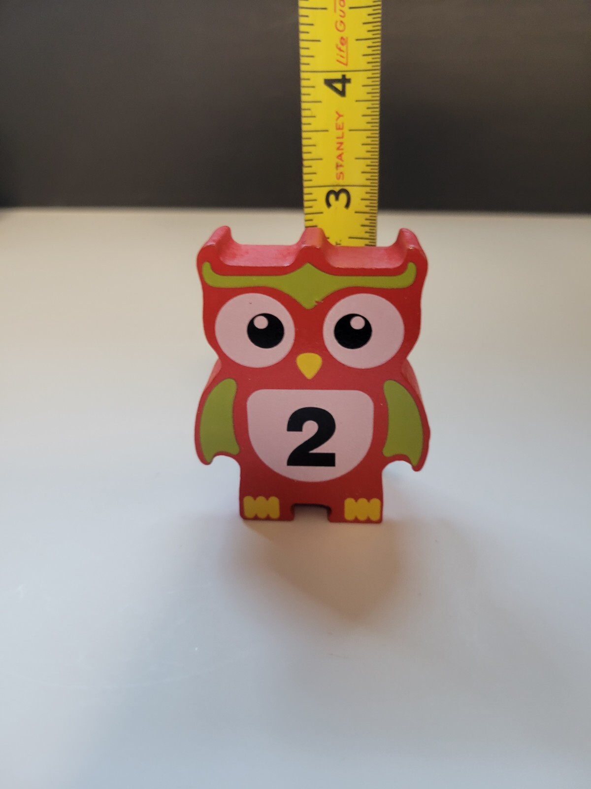 Discovery Toys Stacking Owls Balancing Game Replacement Wood Block Red #2 ONLY