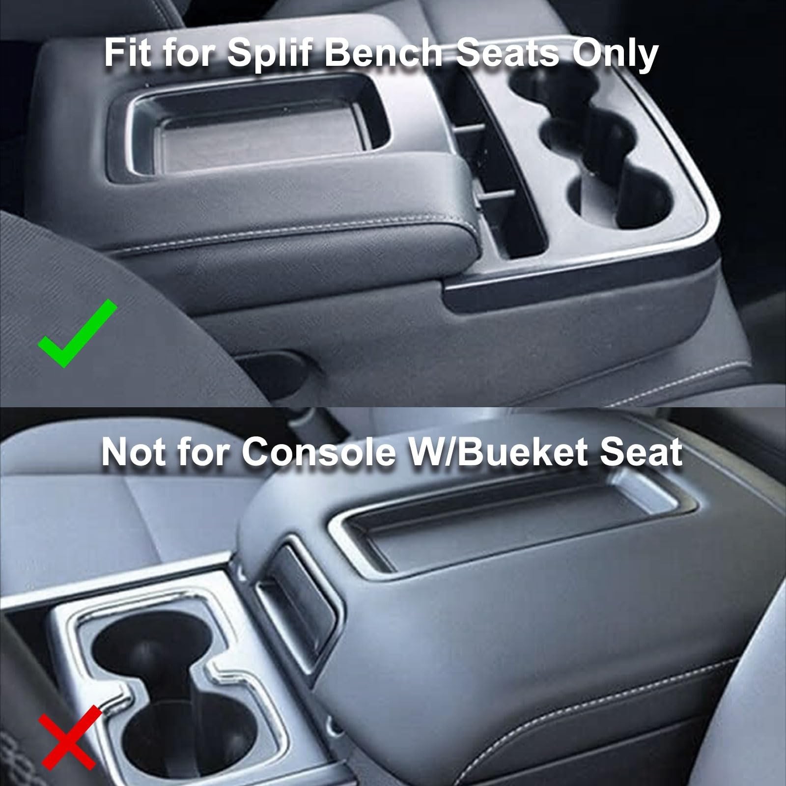 SecosAutoparts 2014-2018 Center Console Armrest Cover Lid for Chevy Silverado…