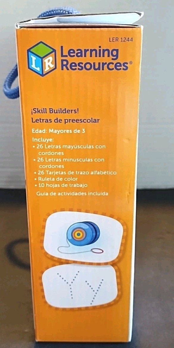 Learning Resources Skill Builders! Preschool Letters & Mathlink Cubes Lot of 2