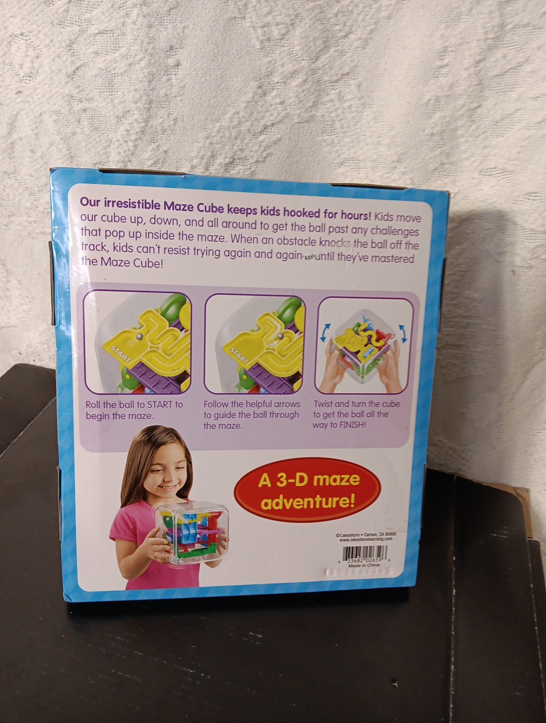 Lakeshore Learning 3D Maze Magic Cube Transparent Puzzle Rolling Ball Toys STEM