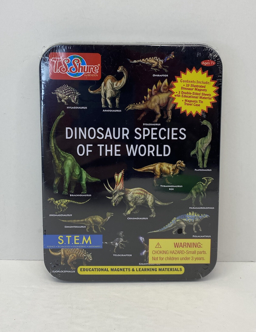 Dinosaur Species Of The World T.S.Shure Bendon Educational Magnets/ Learn STEM