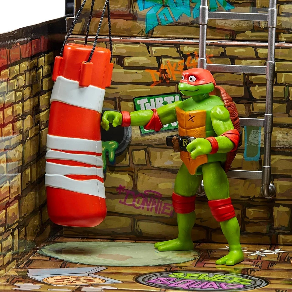 Teenage Mutant Ninja Turtles Sewer Lair Pop Up Playset Action On The Go New Toy