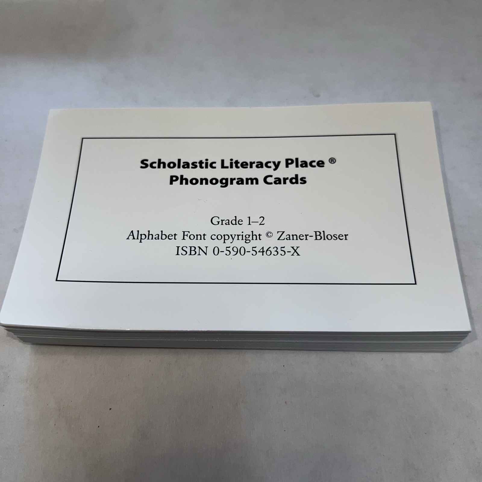 Phonogram Cards -Grades1-2- Zaner- Bloser-60 Cards