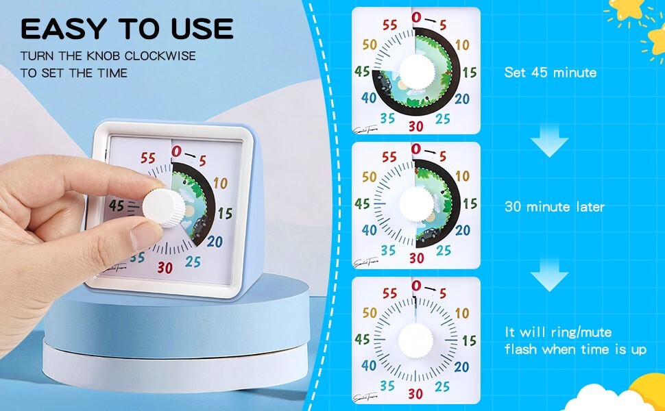 Visual Schedule for Kids with Visual Timer | Reward Chore Chart for Kids Autism