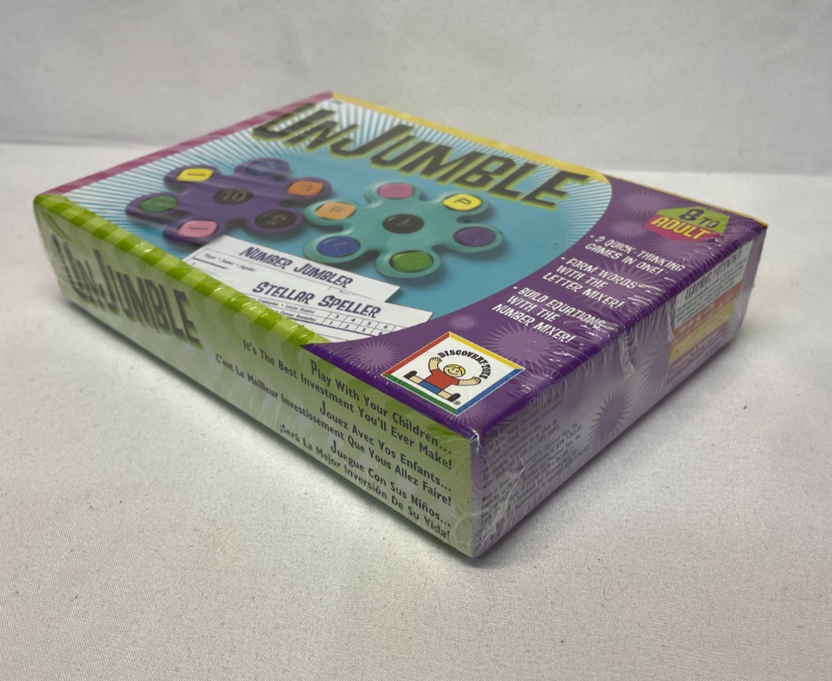 Discovery Toys UnJumble Letter Word Builder & Equation Quick Thinking Games NEW