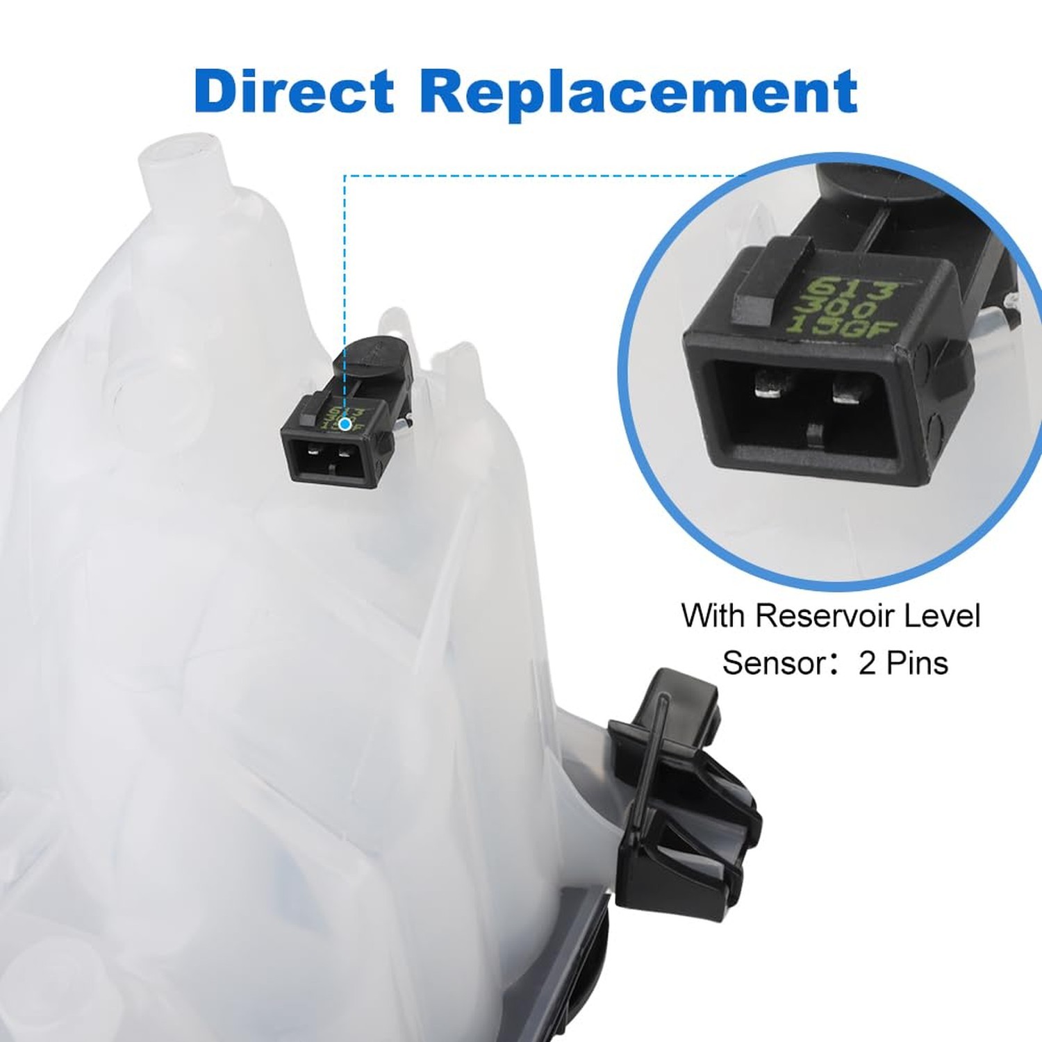 JDMON Engine Coolant Reservoir Tank w/ Sensor & Cap Replacement for C2Z29118 …