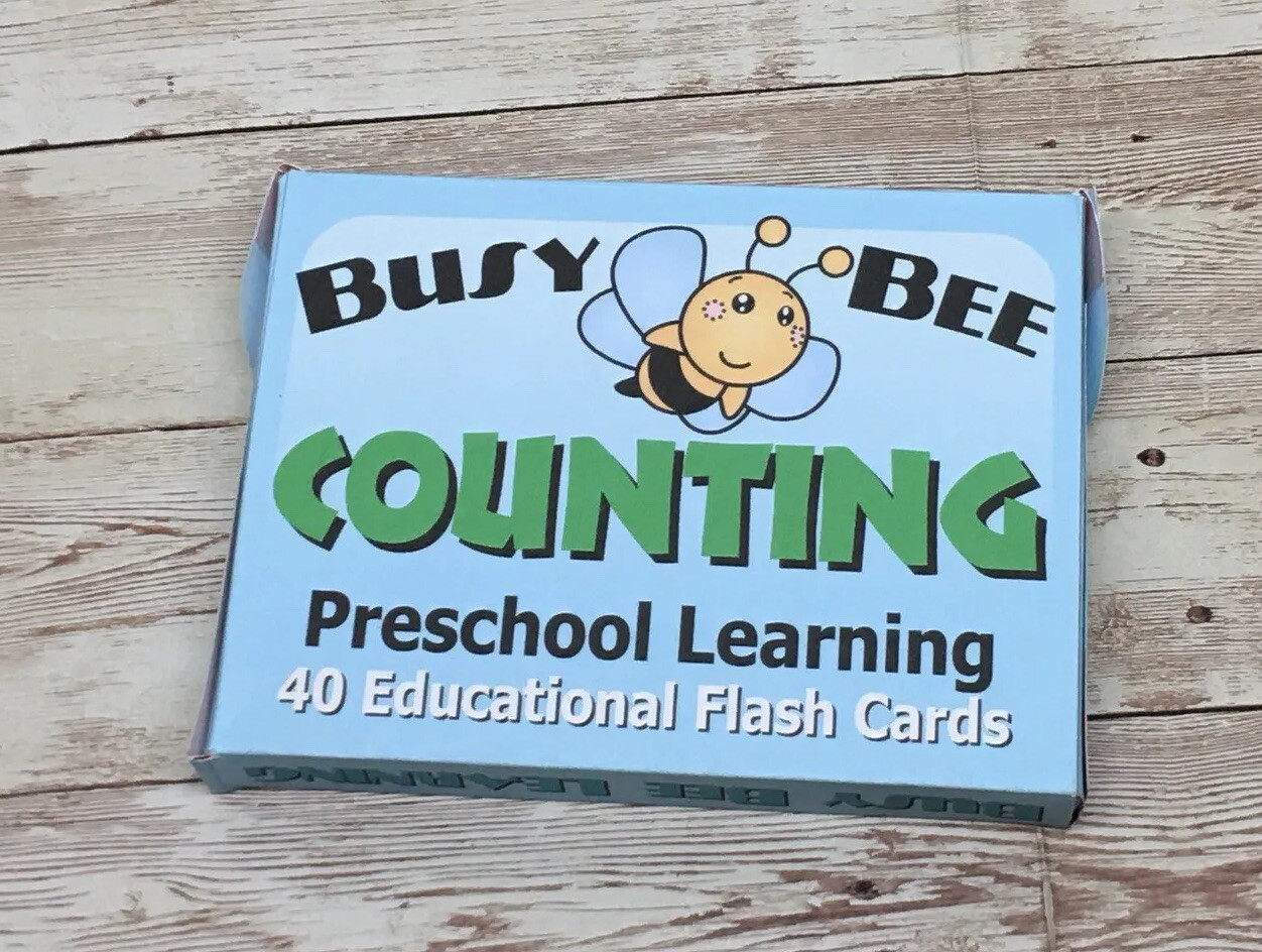Counting – Busy Bee Preschool Learning – 40 Educational Flash Cards UNCUT PRINT