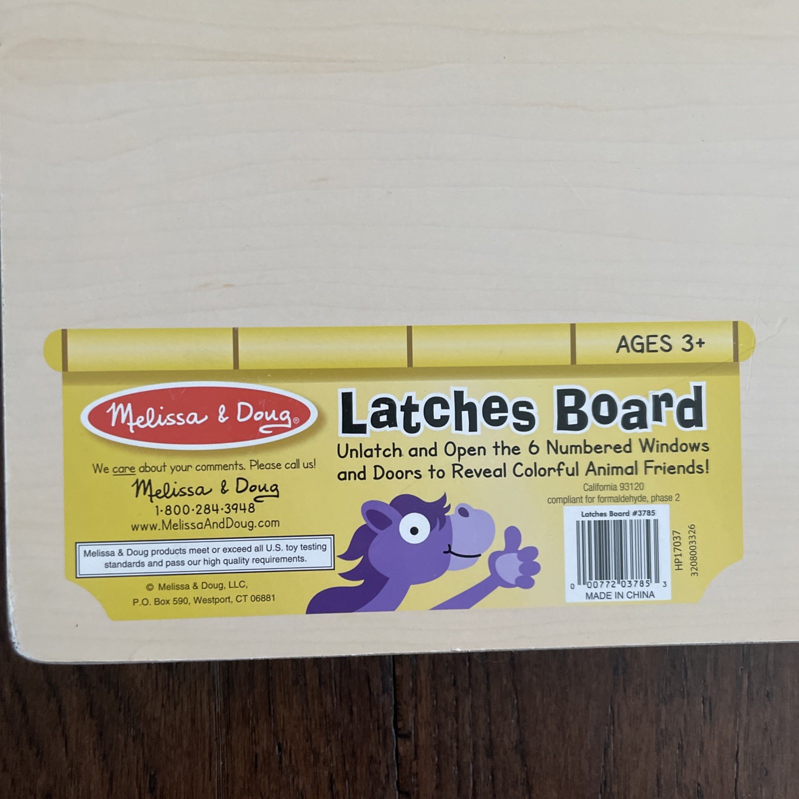Melissa & Doug Latches 3785 Wooden Activity Board