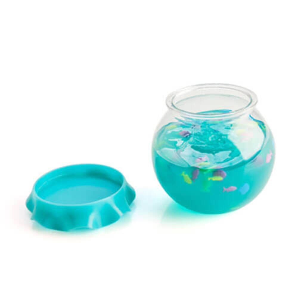 Aquarium Ooey gooey Slime Toy Filled with Little Multicoloured Fish and Shells
