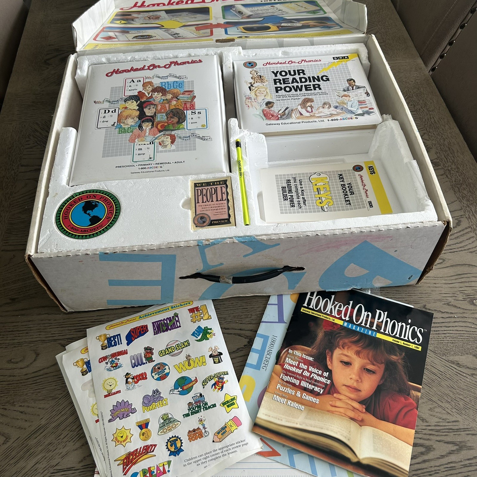 Vtg Hooked On Phonics Boxed Set Learn To Read Books & Cassettes. New/Used.