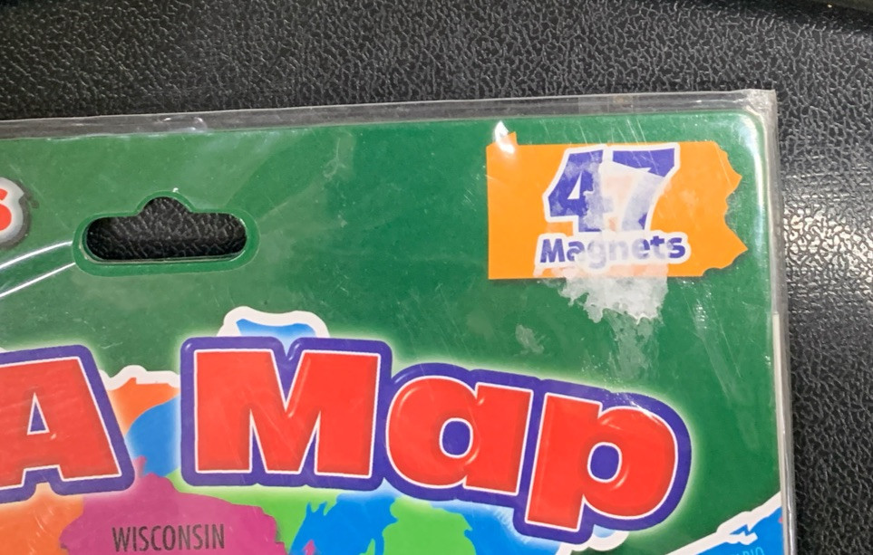 Imaginetics USA Map Learning Game Educational US State Shape Magnets NEW Sealed