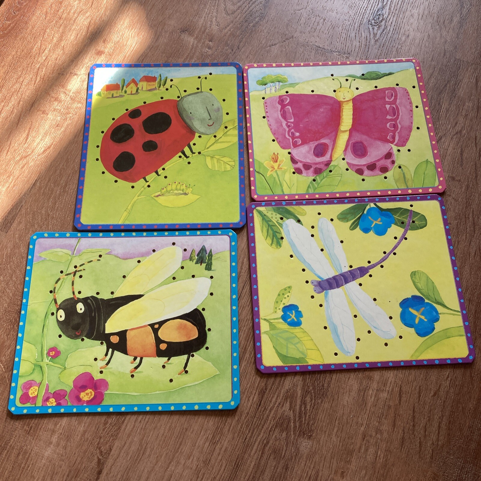 BEST TOY eeBOO FRIENDLY BUGS LACING CARDS ARTS & CRAFTS ACTIVITY SET KIDS GIFT