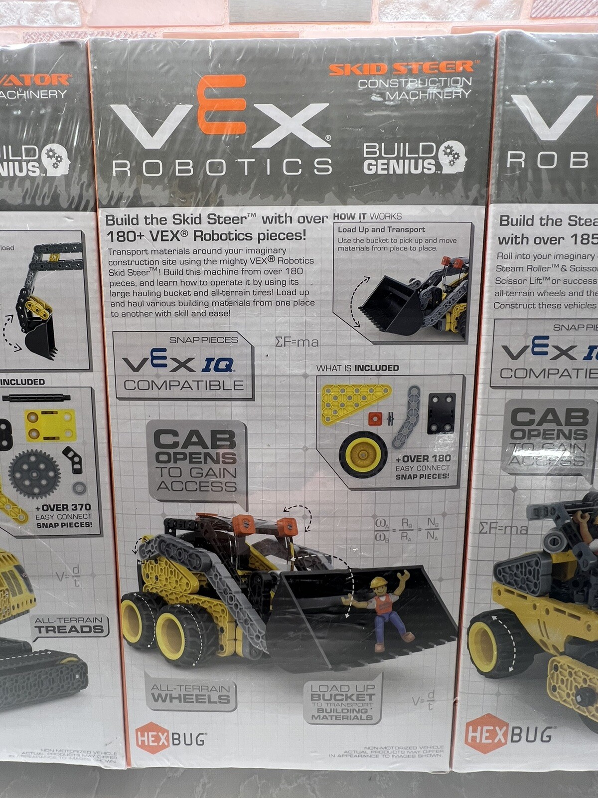 Hexbug Vex Robotics Steam Roller Skid Steer Excavator NEW NIB SEALED